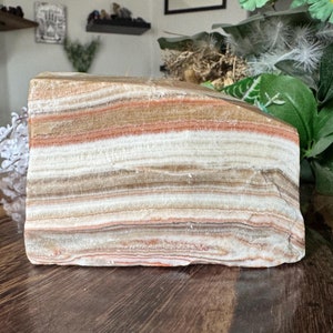 Pezzo di cristallo di onice da 1,3 libbre / Pezzo di onice grezzo naturale a bande / Campione minerale / Decorazione metafisica per la casa