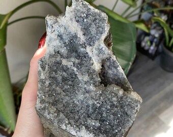 2.4lb Galaxy Amethyst Crystal | Natural Stone Raw Rough Free Standing | Metaphysical Healing and Home Decor