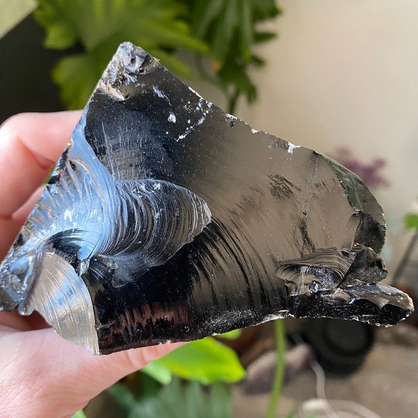 Black Obsidian Natural Raw Stone Large | Metaphysical Healing and Home Decor | Negative Energy Protection | Choose Your Own Gem
