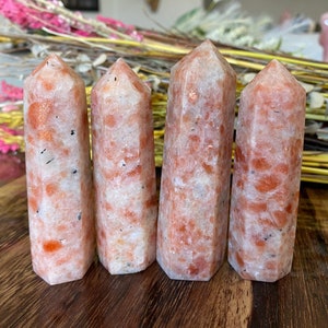 Golden Sunstone Tower Point Natural Carved Polished | Joy and Personal Power | Metaphysical Healing and Home Decor | Choose Your Own Tower