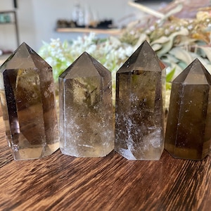 Smoky Quartz Crystal Tower Point Generator | Metaphysical Healing and Home Decor