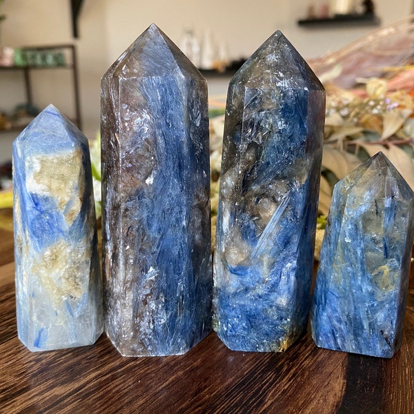 Blue Kyanite Tower Point | Natural Stone | Metaphysical Home Decor | Choose Your Own