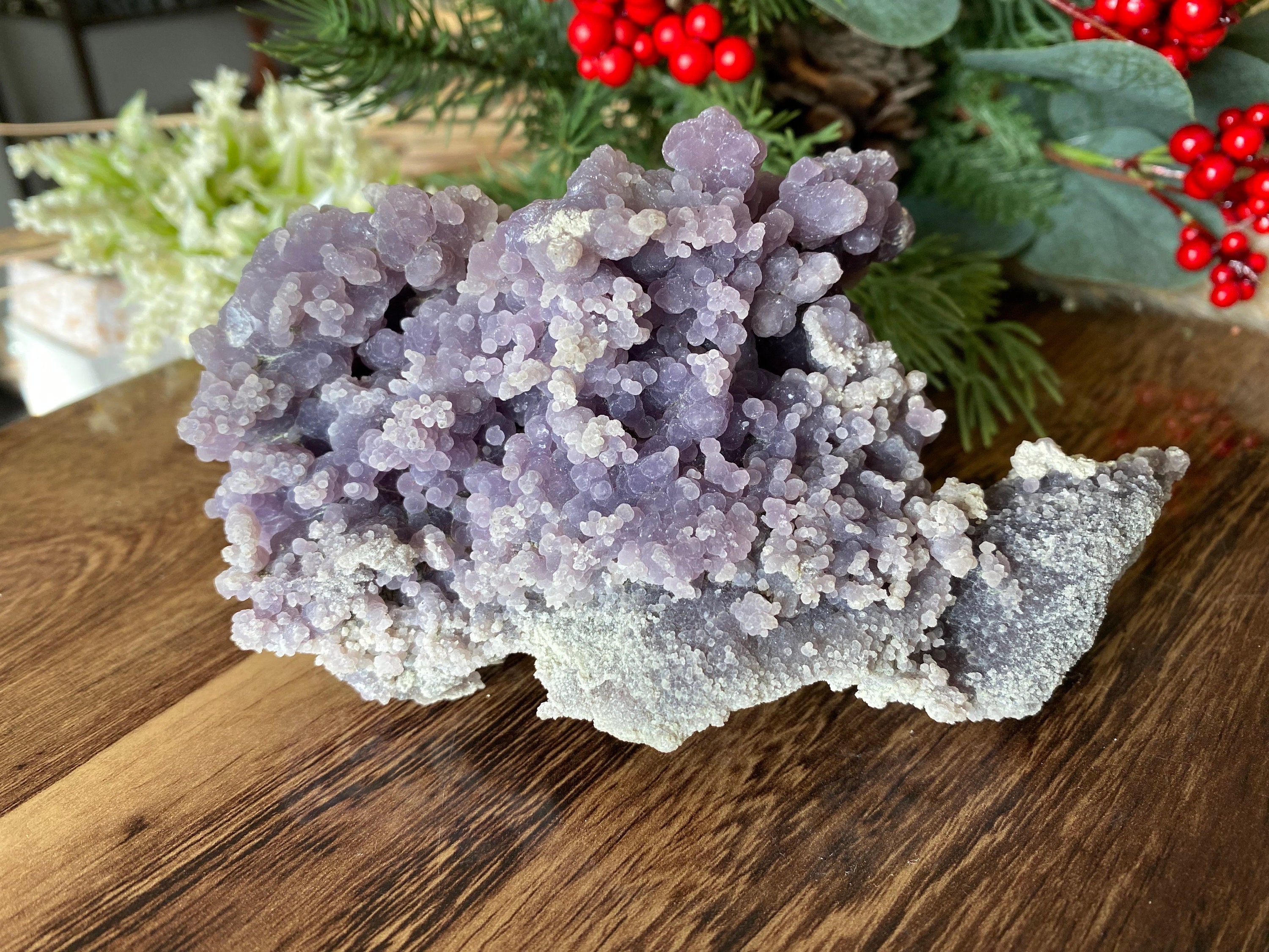 Grape Agate Natural Raw Specimen Purple Large | Crystal Chalcedony Metaphysical Home Decor Mineral