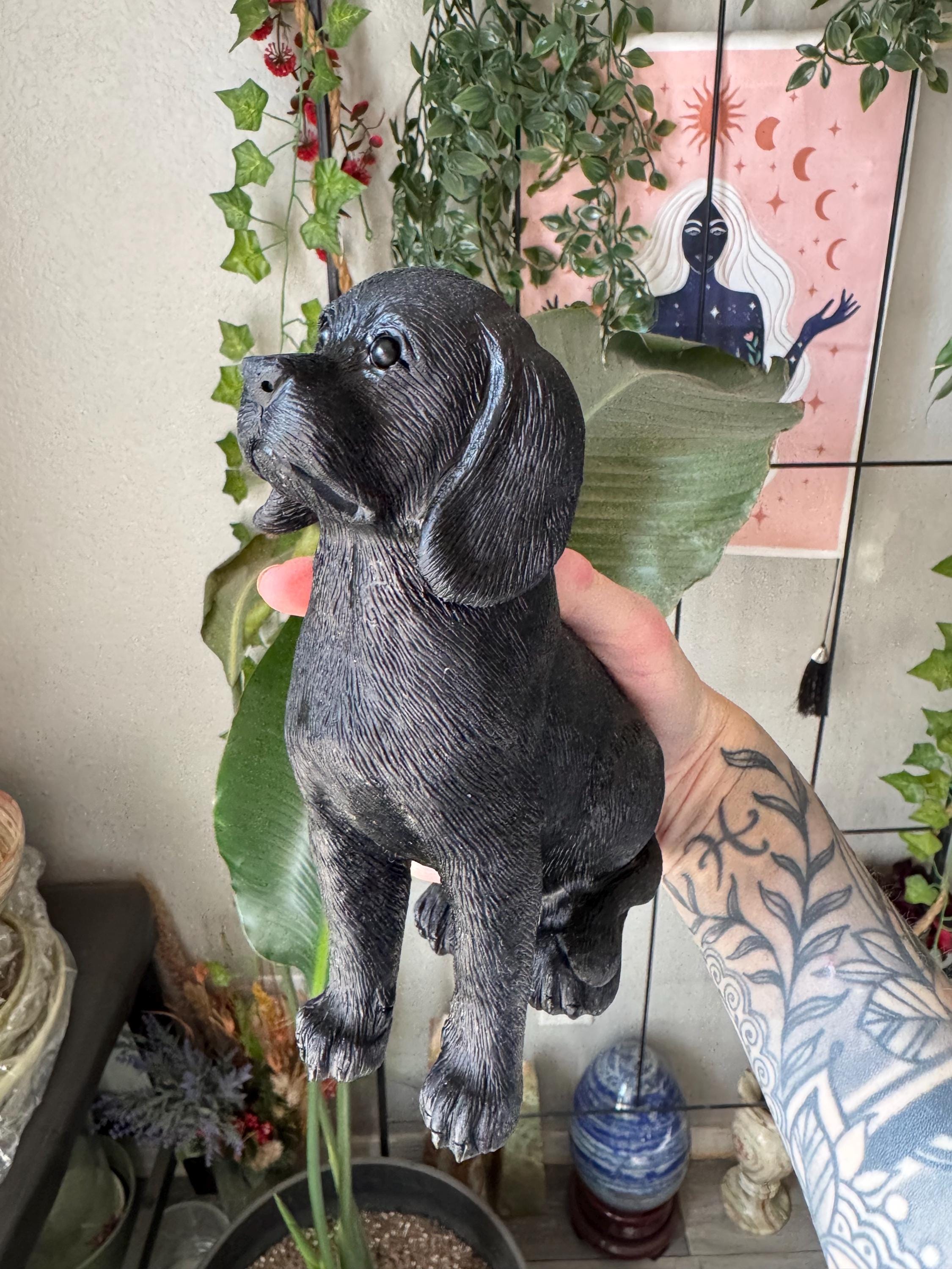 ブラックオブシディアン 犬 わんこ ブラックオブシディアン 犬 わんこ