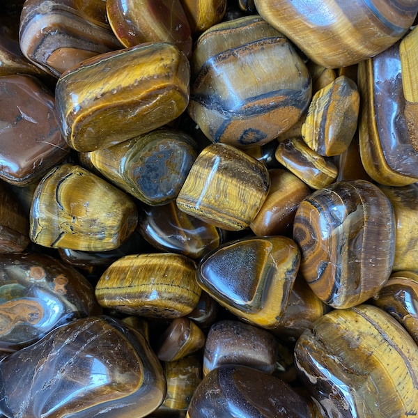 Tiger's Eye Tumbled Stone Polished Smooth Tumbler | Metaphysical Healing