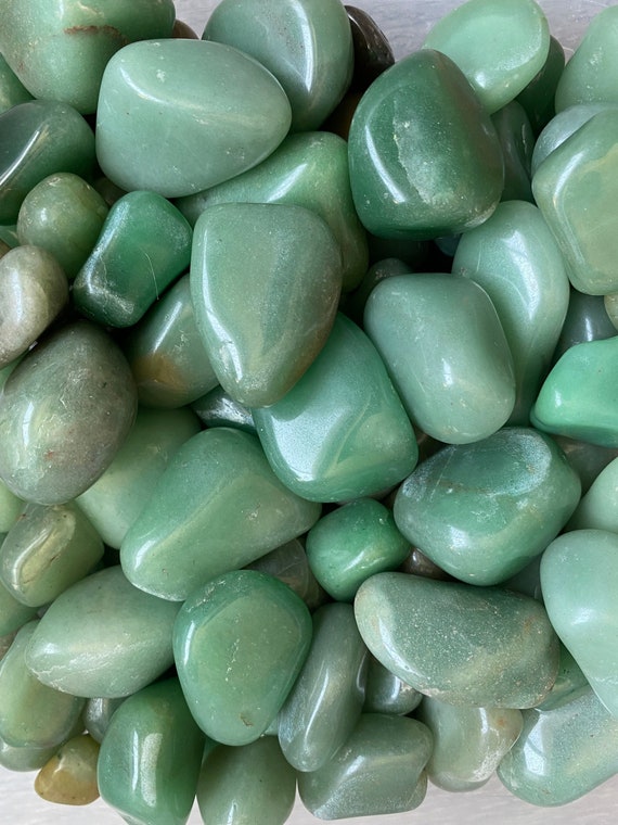 Green polished shop stone