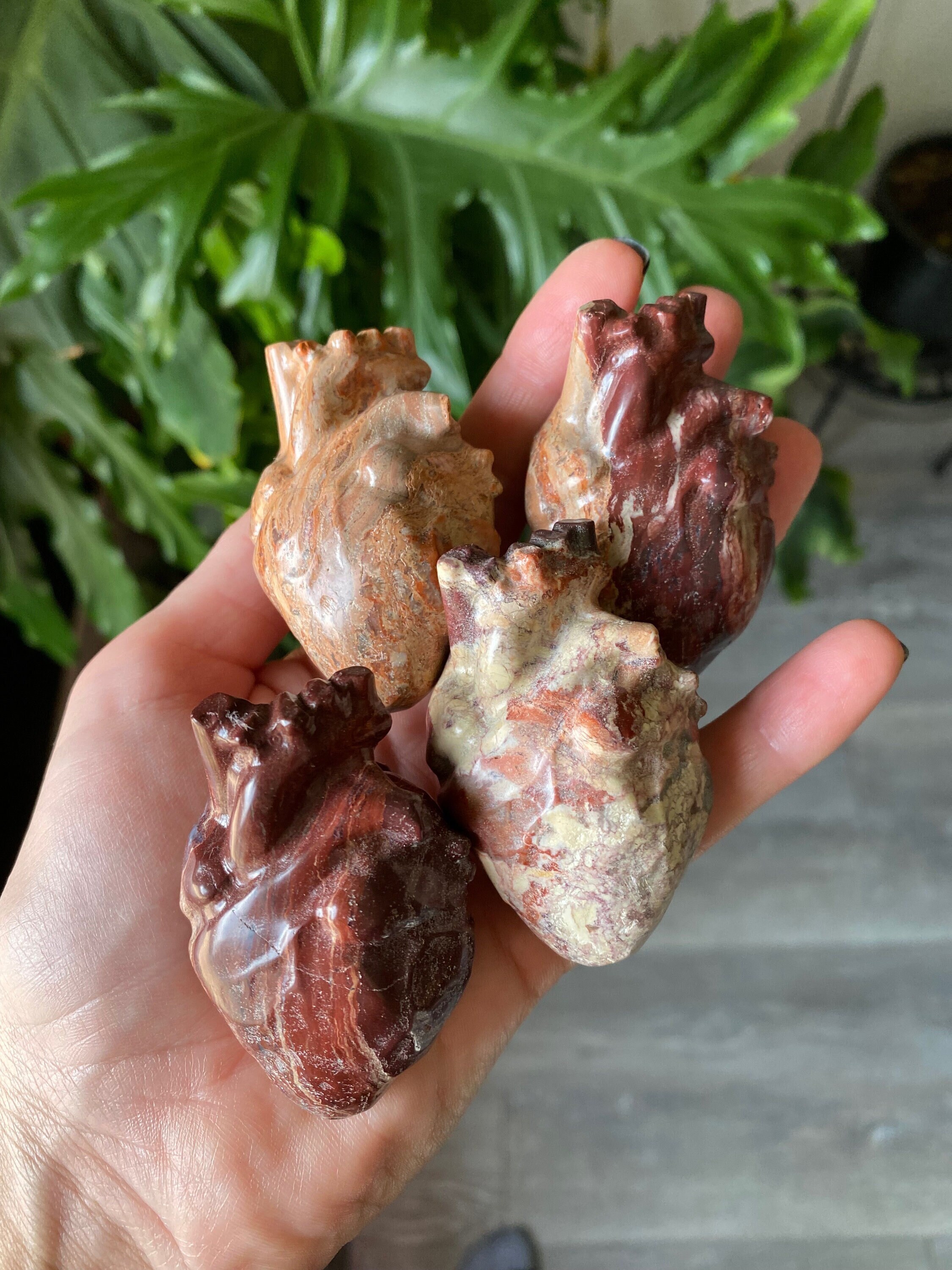 Mookaite Anatomical Heart Crystal | Natural Stone Carved Human