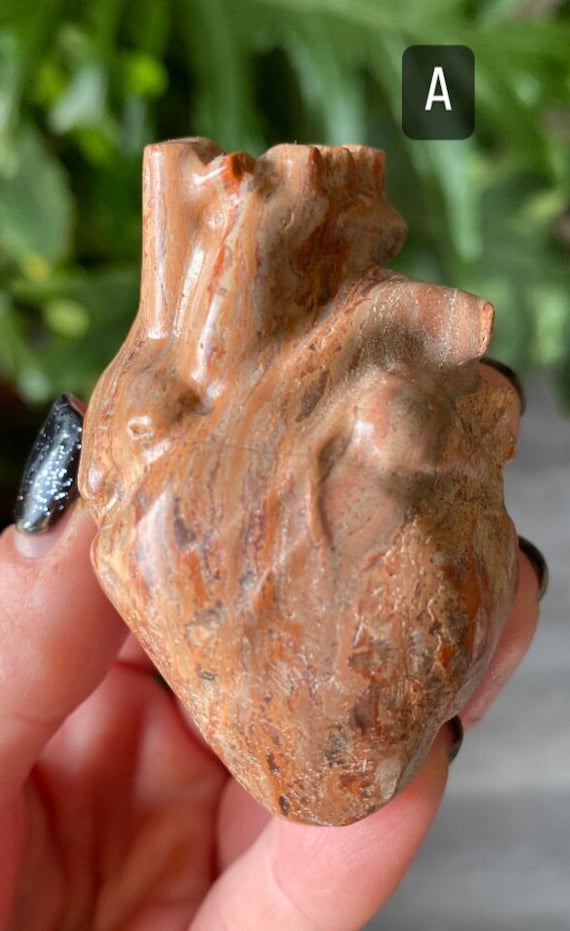 Mookaite Anatomical Heart Crystal | Natural Stone Carved Human