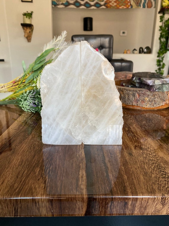 7.9lb Quartz Crystal Bookends Quartz Polished Book Ends Set Etsy