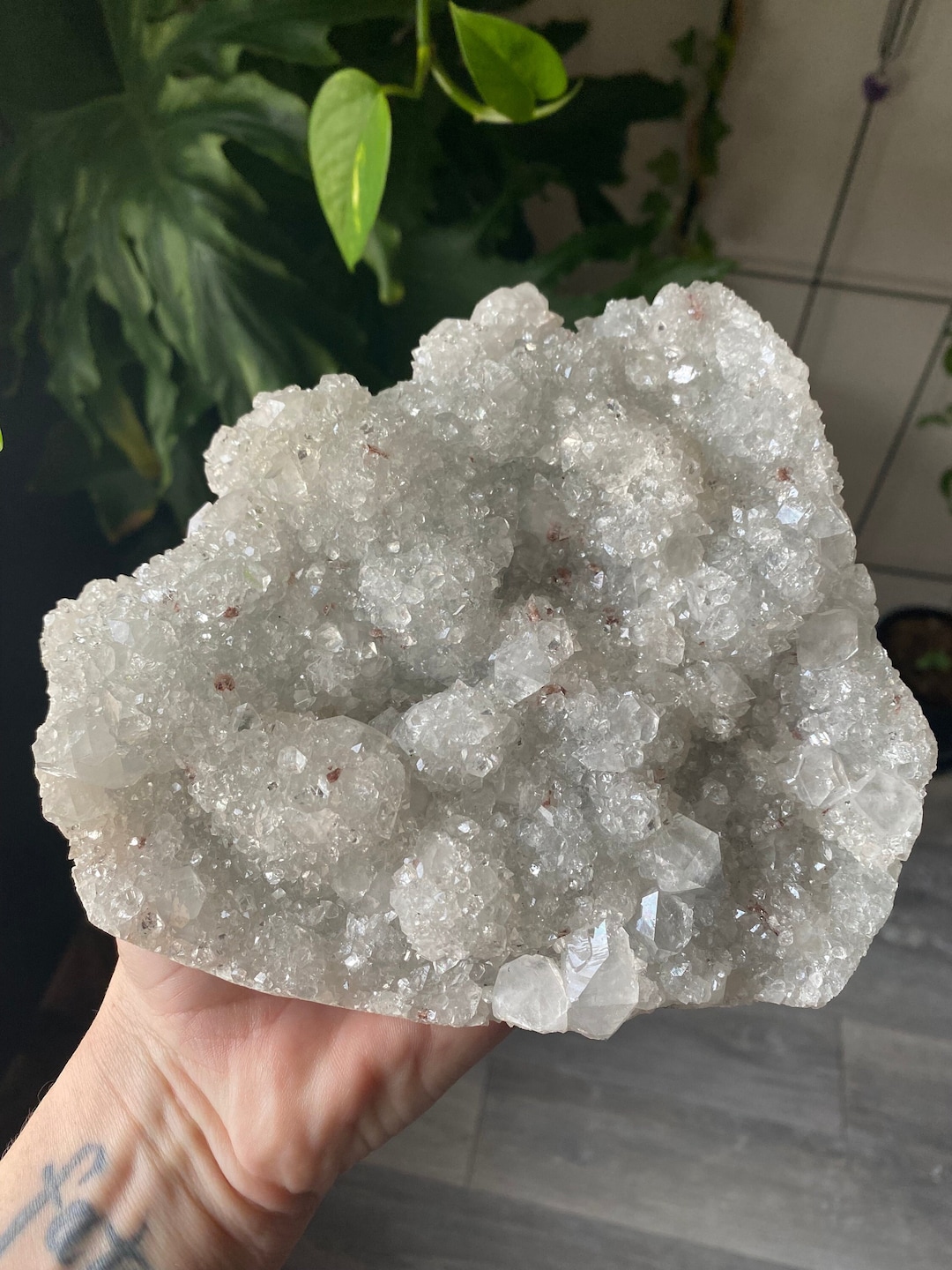 3.8lb Zeolite Crystal Cluster Natural Raw Rough Apophyllite & Quartz