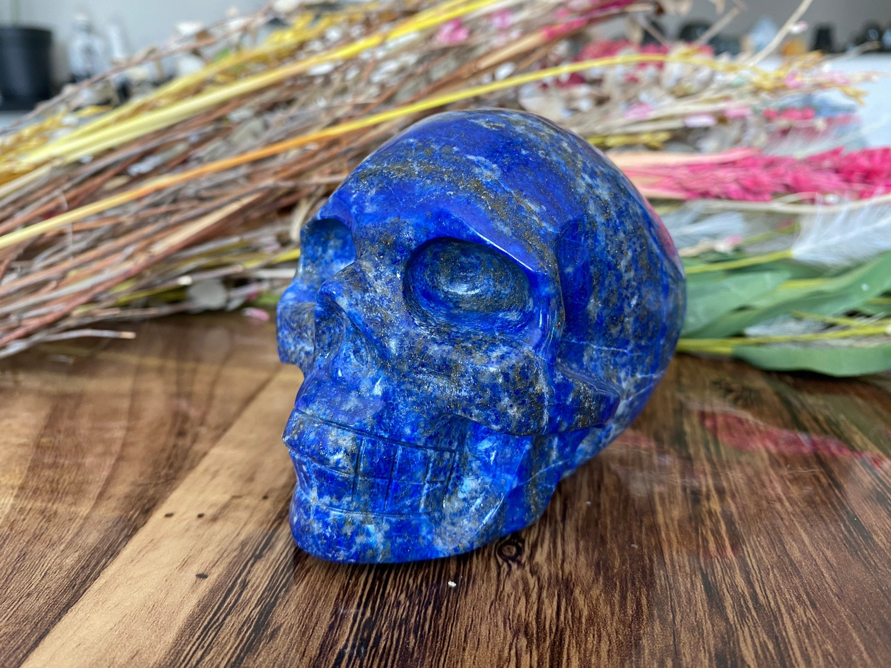 1.8lb Lapis Lazuli Skull Crystal | Natural Carved Polished Stone