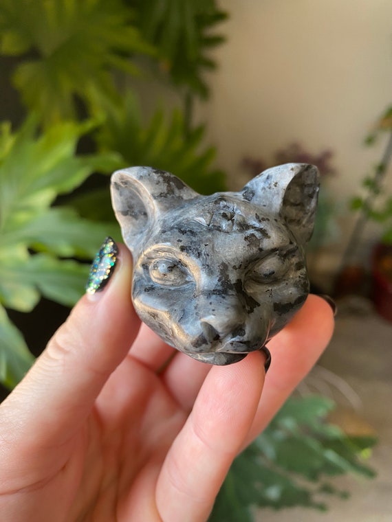 Chat Noir Sculpté En Pierre Touareg Niger, Ocre Pierre Chat Noir Aïr Moutarde De Luxe, 13 Cm 5.12 Inch, Art Africain, Décoration Vintage - France