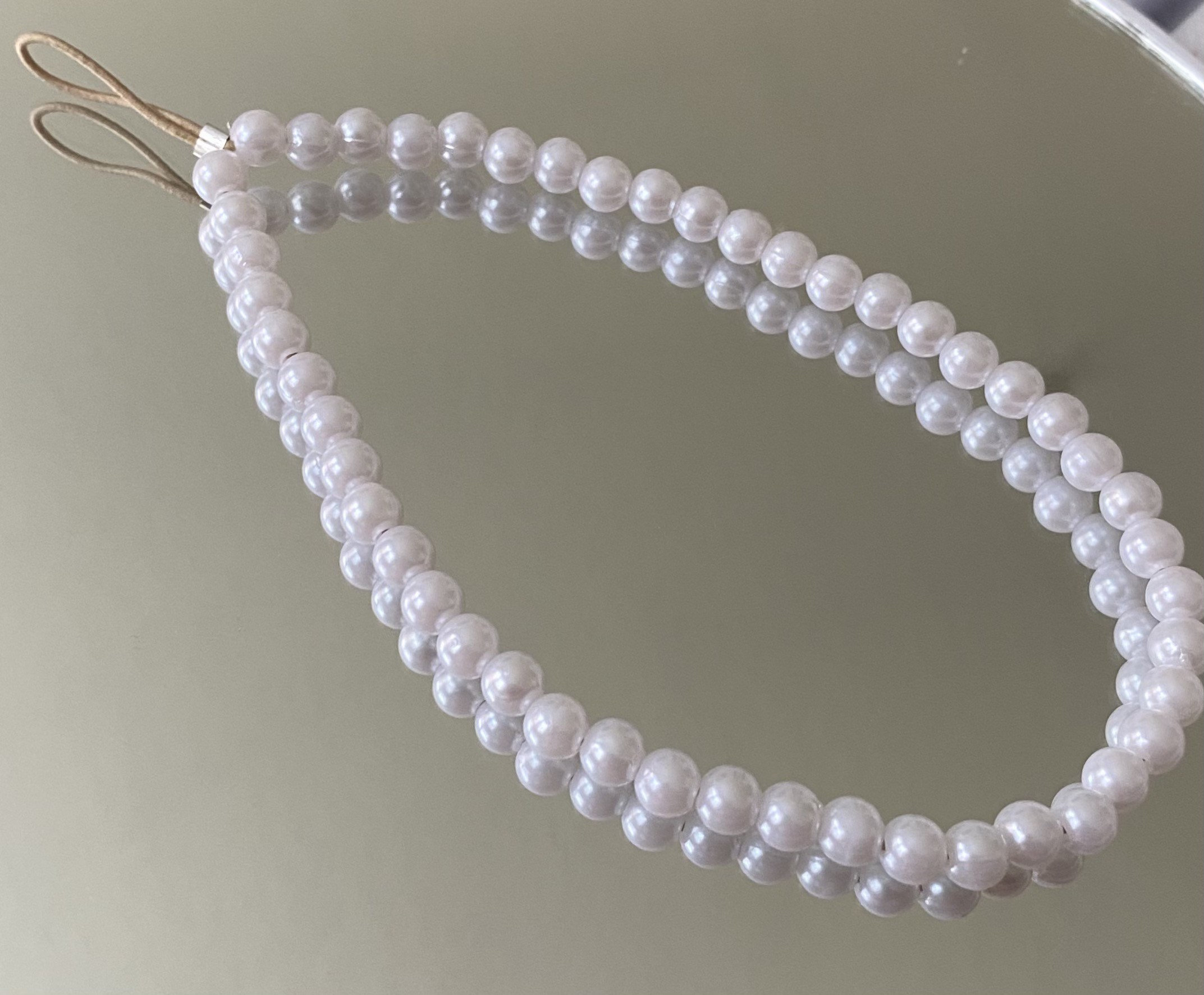 Pearls beaded phone charm minimalist Etsy