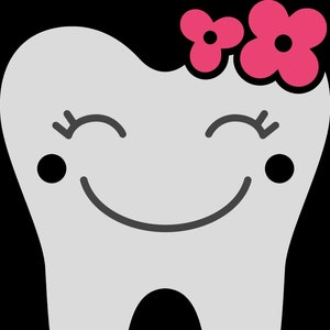 Baby girl tooth SVG