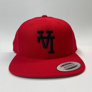 Upside down LA “Yupoong ”Snapback “Red” (black thread)