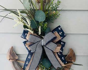 Anchor wreath, gift for her, everyday gift, Anchor, Door Hanger, Anchor, gift for him, wreath, coastal, decor, decorative, nautical gift