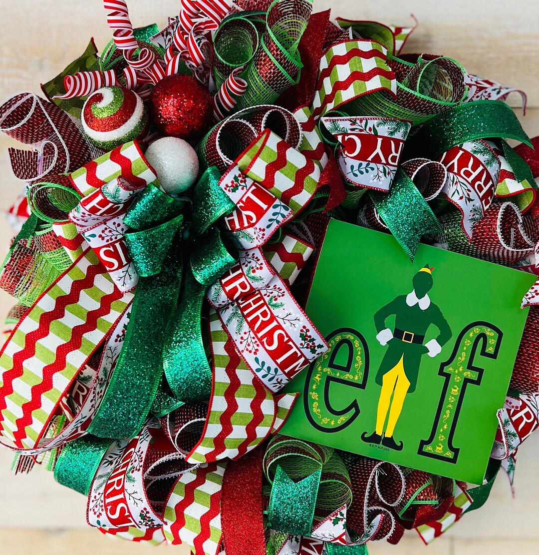 Buddy The Elf Elf Movie Christmas Wreath Elf Wreath Mesh Etsy buddy-the-elf-elf-movie-christmas-wreath-elf-wreath-mesh-etsy
