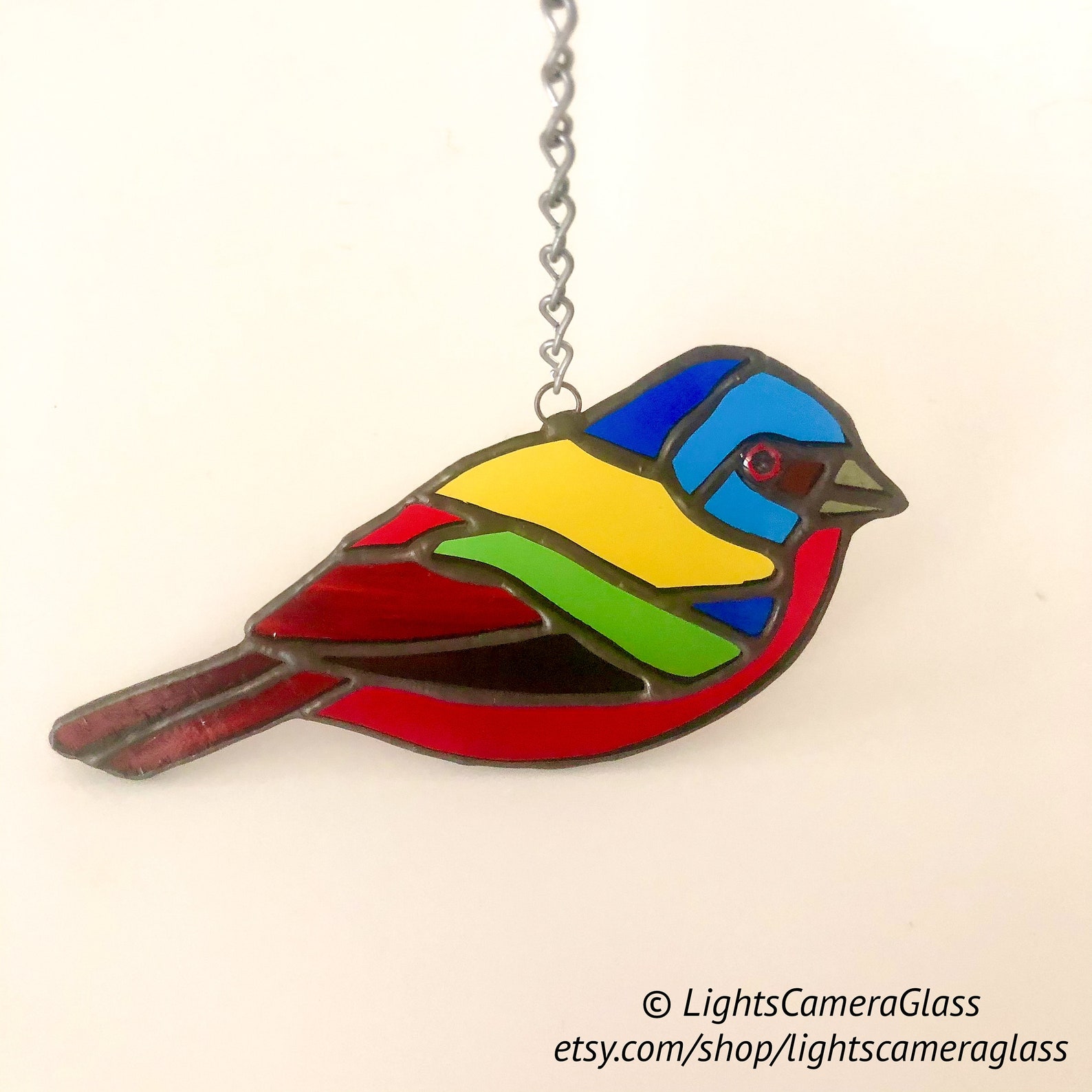 Stained Glass Painted BuntingPainted Bunting Etsy