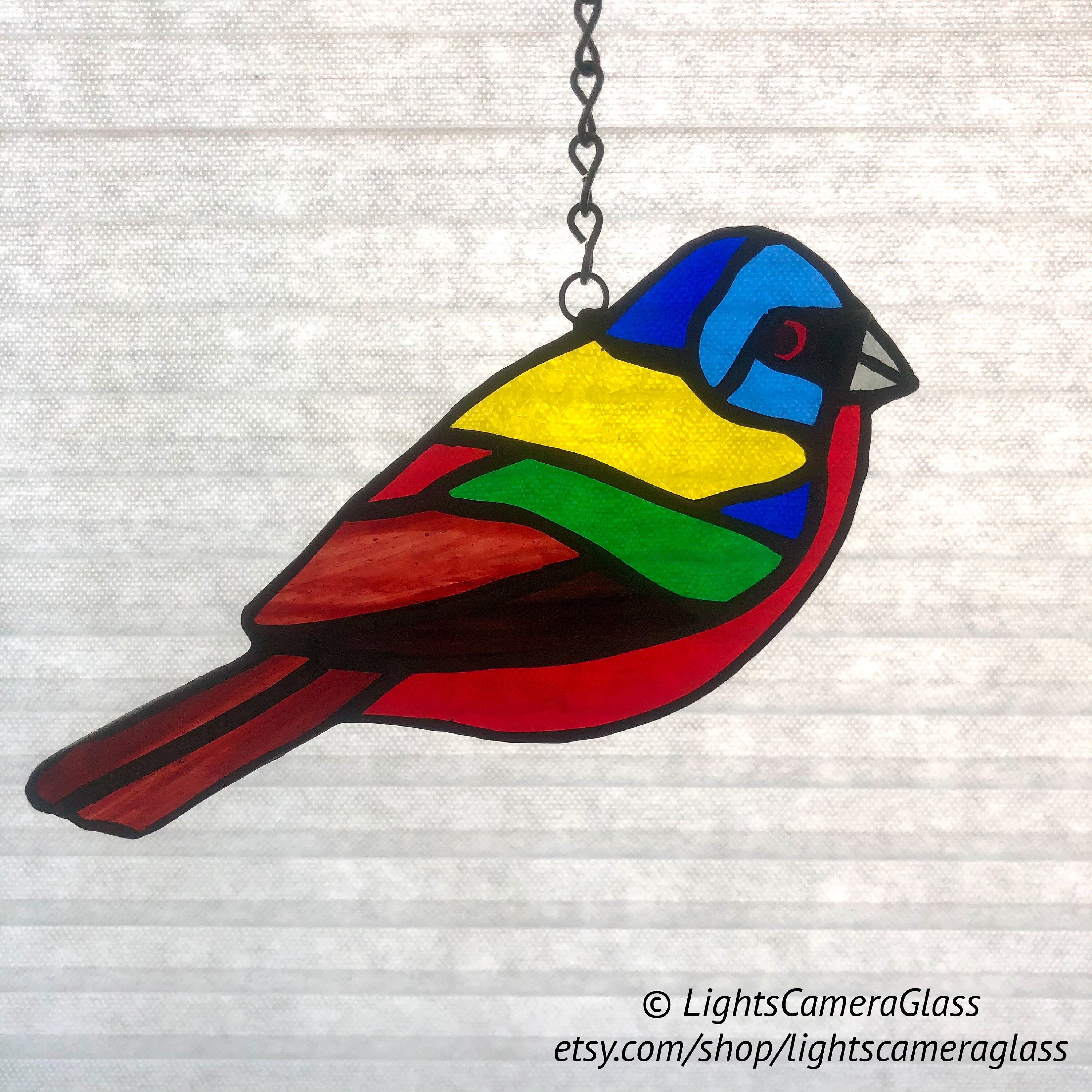 Stained Glass Painted BuntingPainted Bunting Etsy