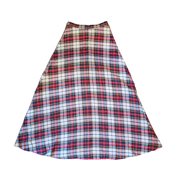 Vintage 1970s Shelly's Tall Girl Plaid Tartan Flo… - image 2