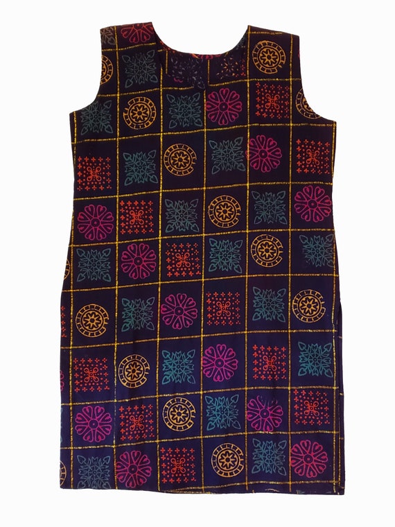 Vintage Colorful Indian Cotton Tunic - image 1
