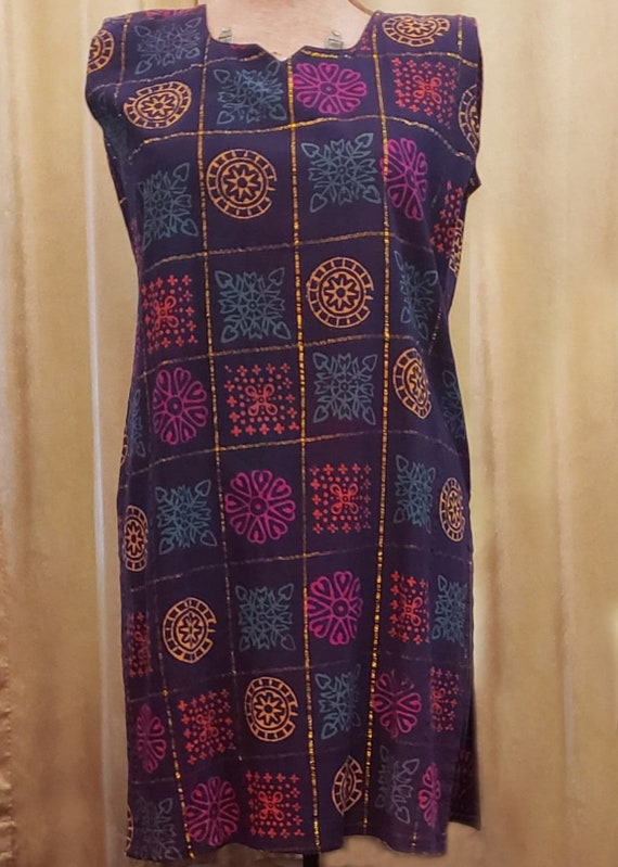 Vintage Colorful Indian Cotton Tunic - image 5