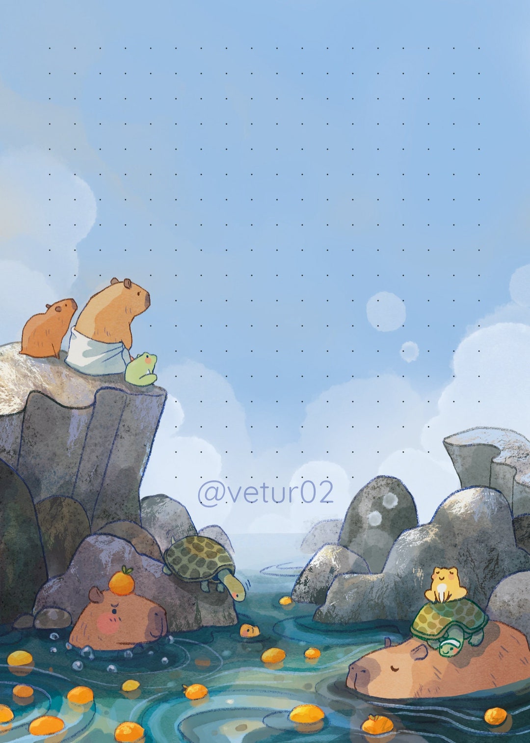 Capybara Bath Notepad - Etsy