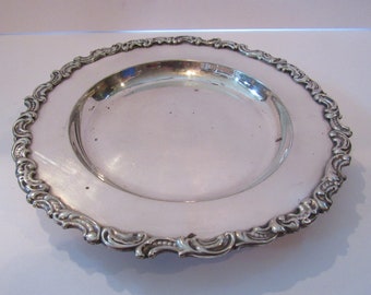 Vintage Silver Decorative Serving Plate