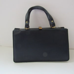 Cartera o bolso vintage Kadin de mediados de siglo en azul marino