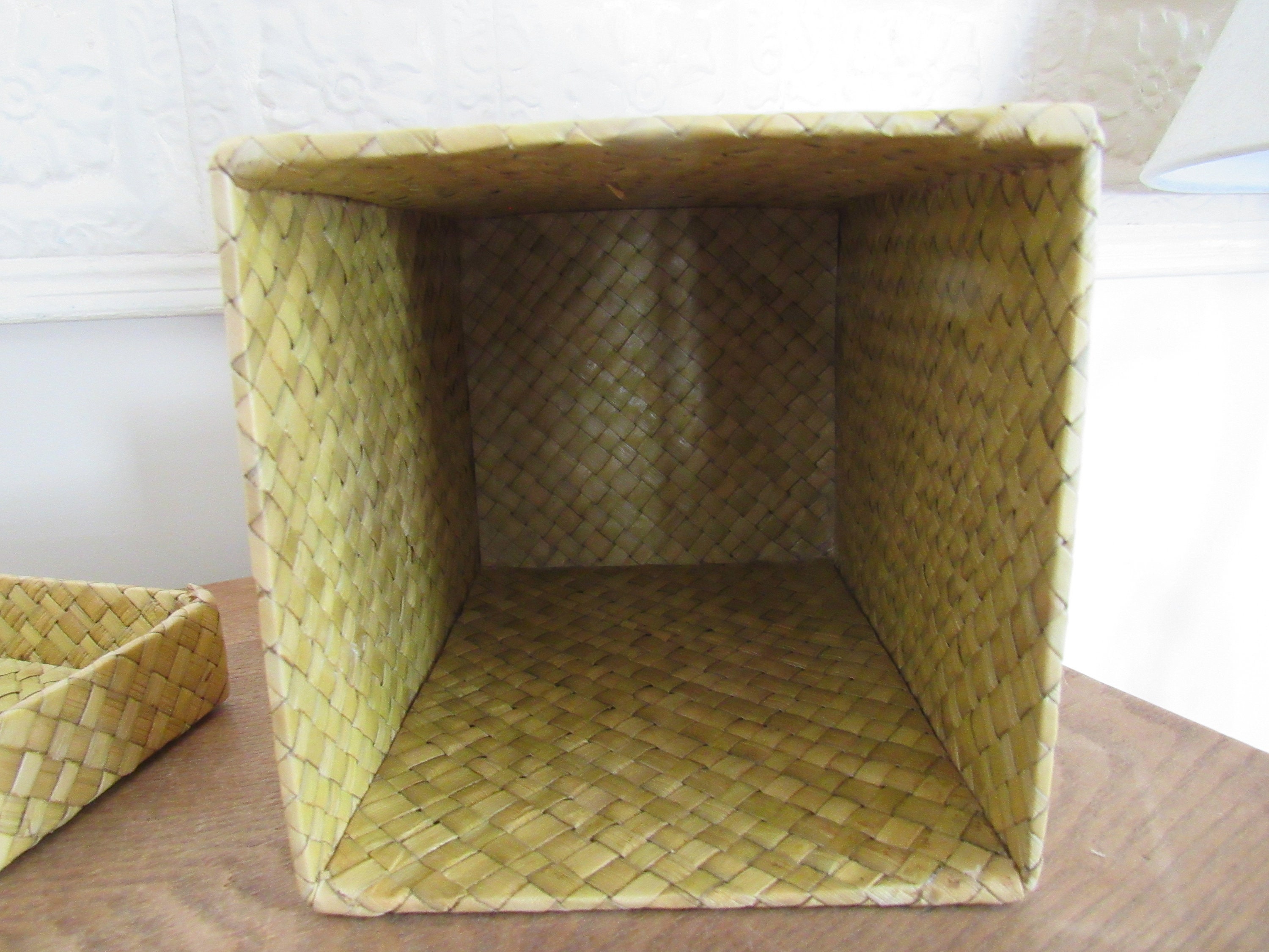 Wicker Rattan Storage Box Etsy