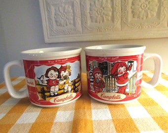 Set of 2 Campbell's Kids Four Seasons Soup Mugs