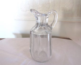 Petit pichet antique en cristal au plomb soufflé à la main