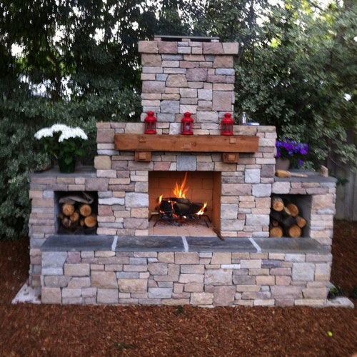 Pima DIY Outdoor Fireplace Plan Etsy