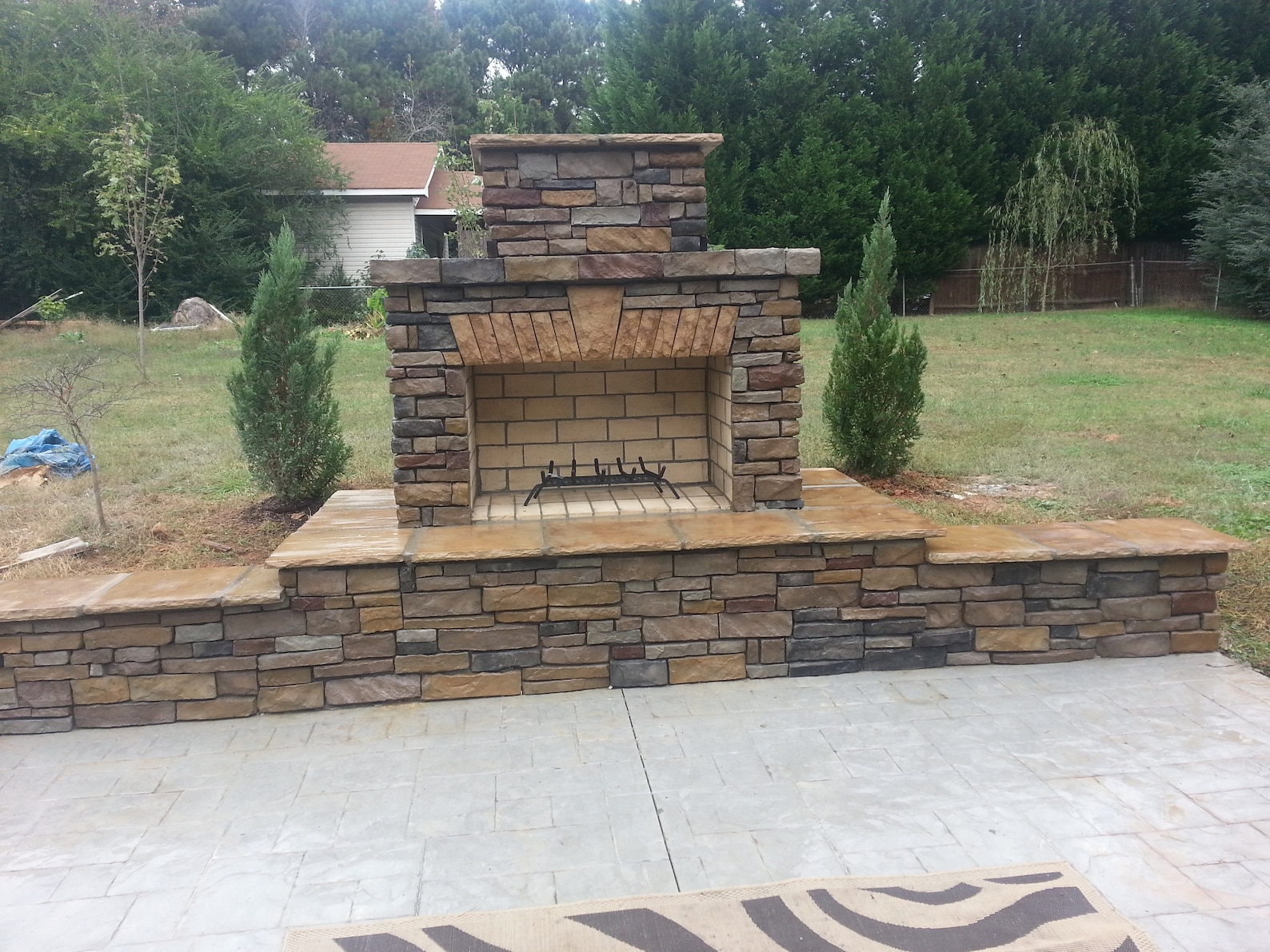 Pima Ii Diy Outdoor Fireplace Construction Plan Etsy Uk