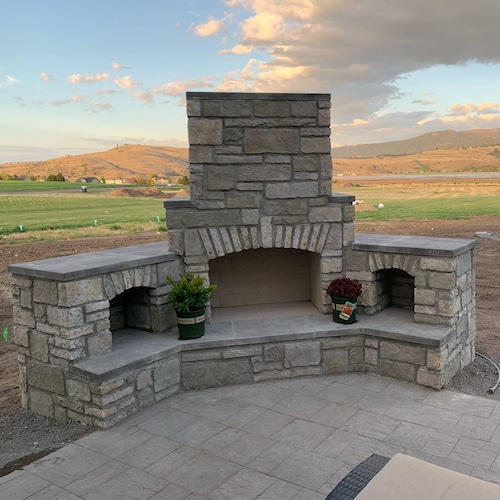 DIY Outdoor Fireplace Construction Plan Fireplace and Voids Etsy