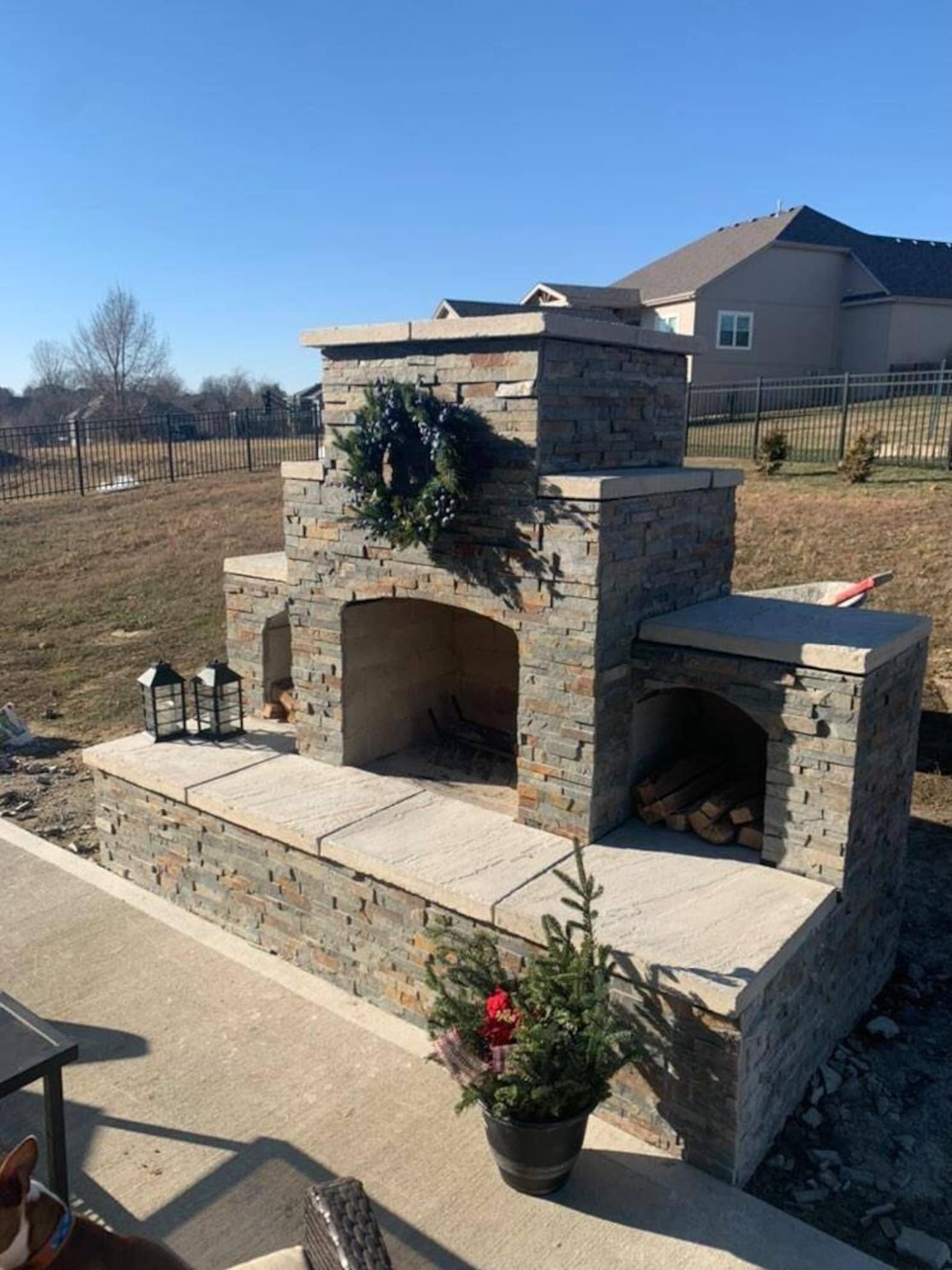 DIY Outdoor Fireplace Construction Plan Winslow Design 46 Etsy