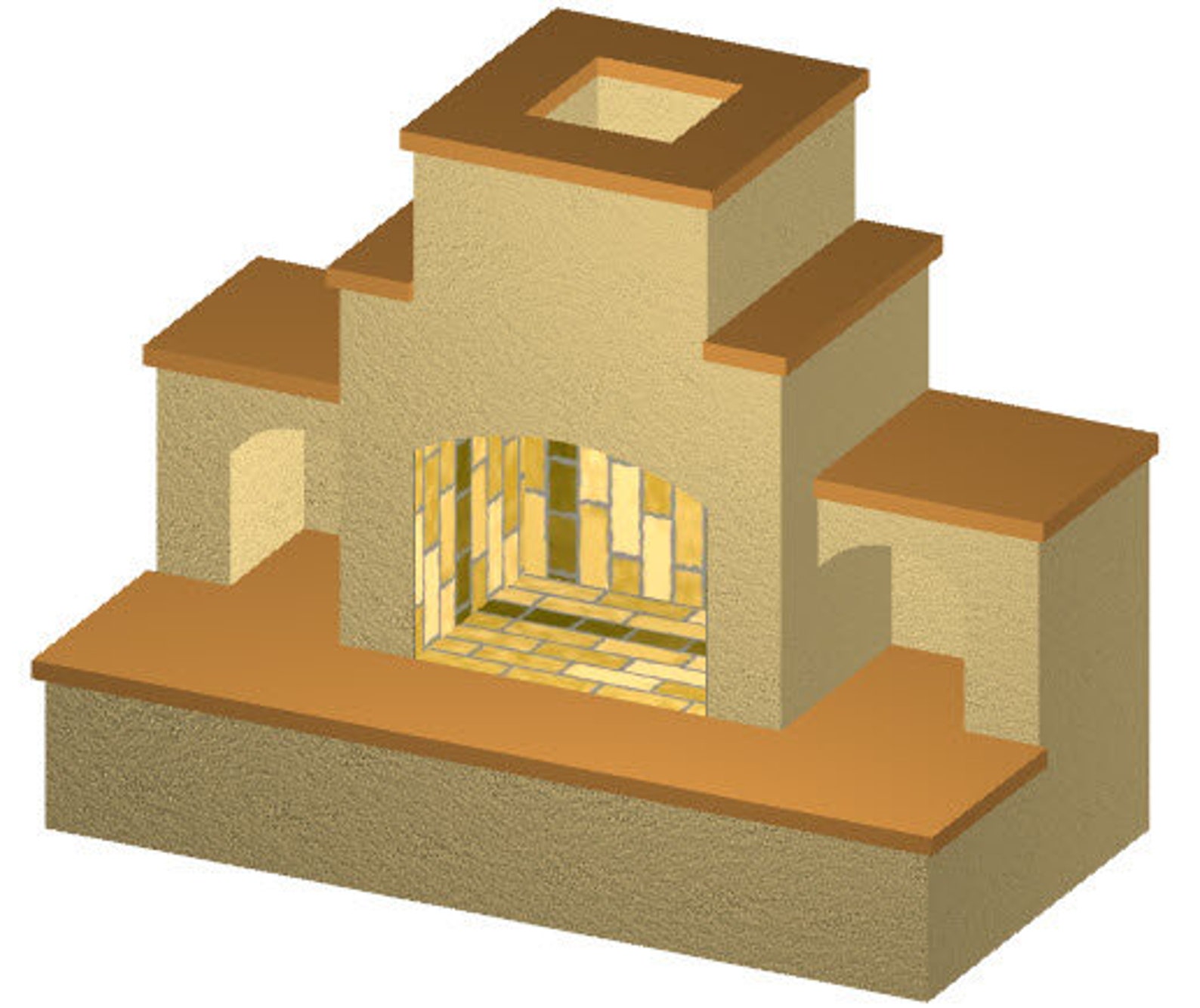 DIY Outdoor Fireplace Construction Plan Winslow Design 46 Etsy