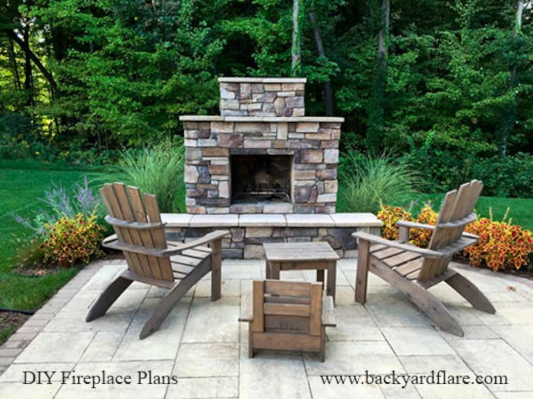 Pima DIY Outdoor Fireplace Plan - Etsy Canada
