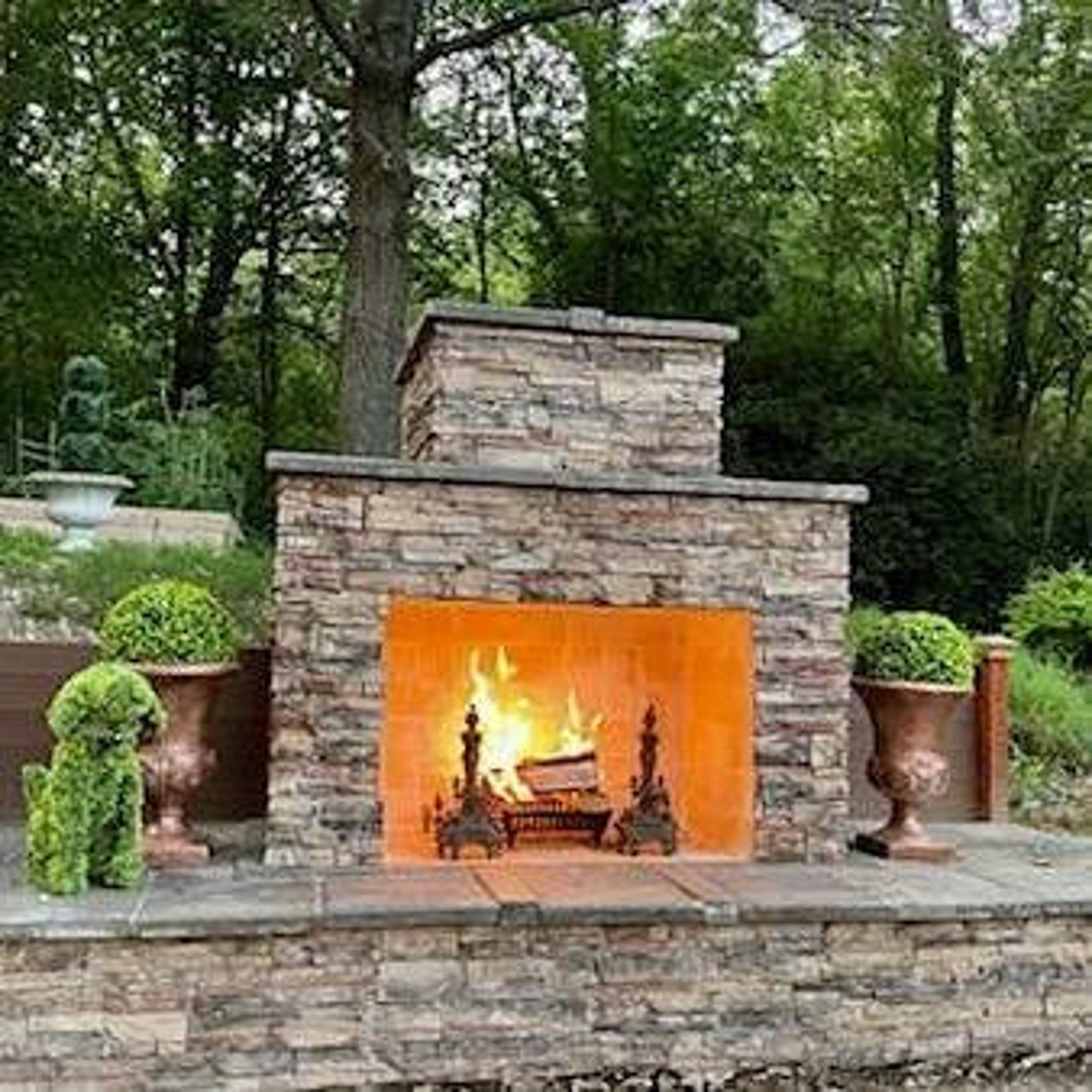 Pima Ii DIY Outdoor Fireplace Construction Plan Photo Inspiration