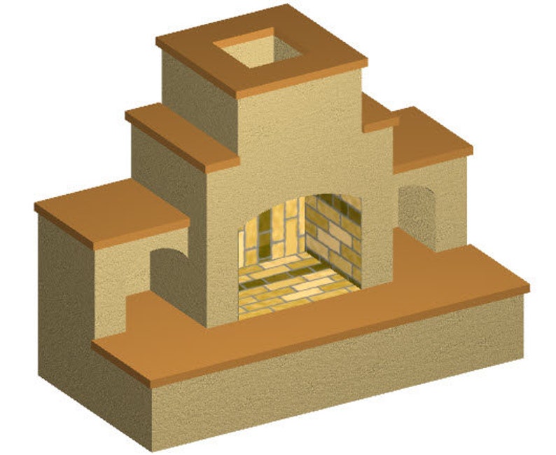 DIY Outdoor Fireplace Construction Plan Winslow Design 46 Etsy