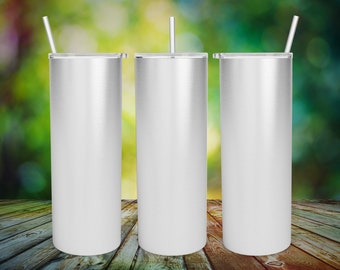 20oz skinny tumbler mockup full wrap photo psd