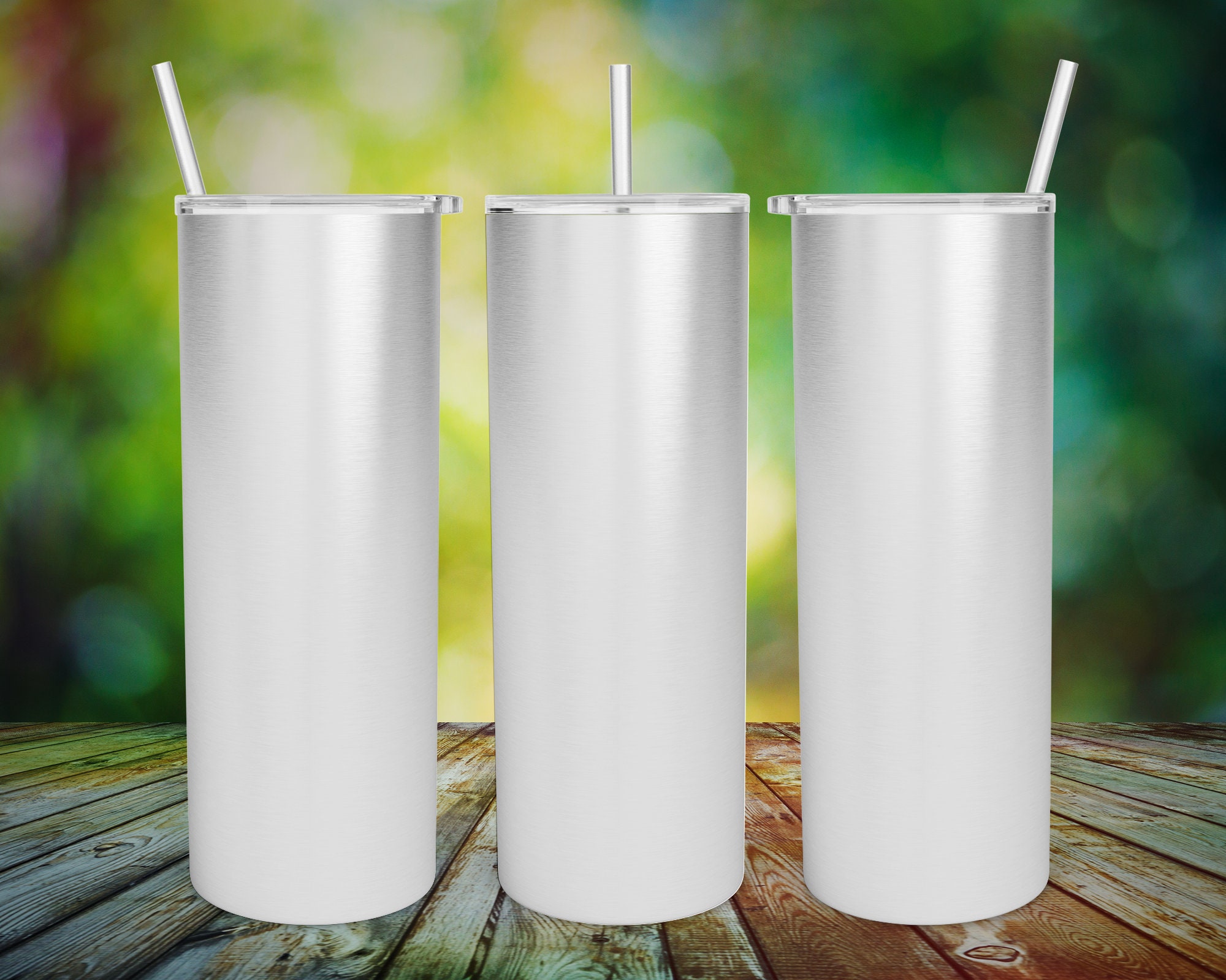 20oz Skinny Tumbler - Straight - Sublimation Blank - With Metal Straw –  Luna & Grace Supply Co.