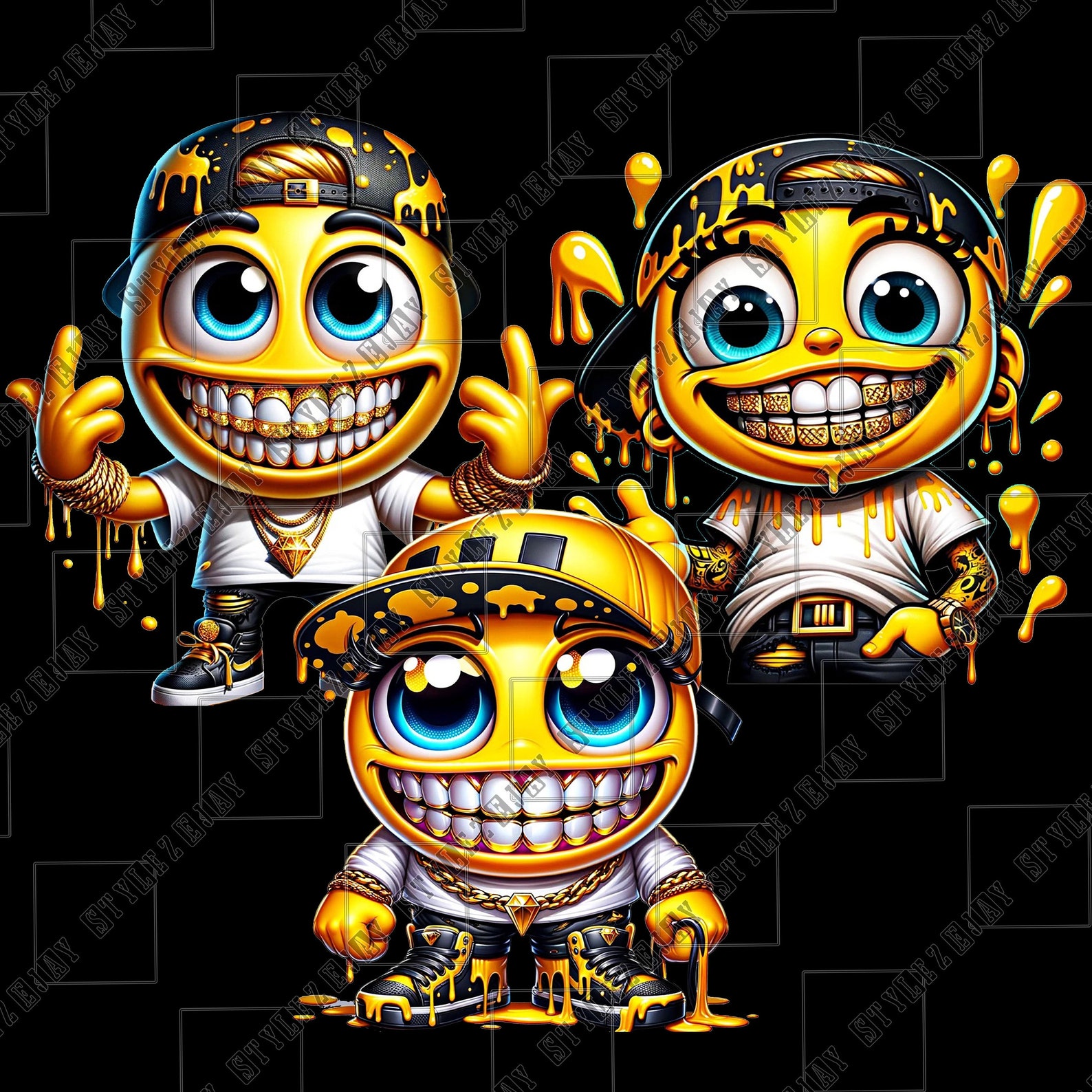 Happy Emoji Group PNG - Etsy