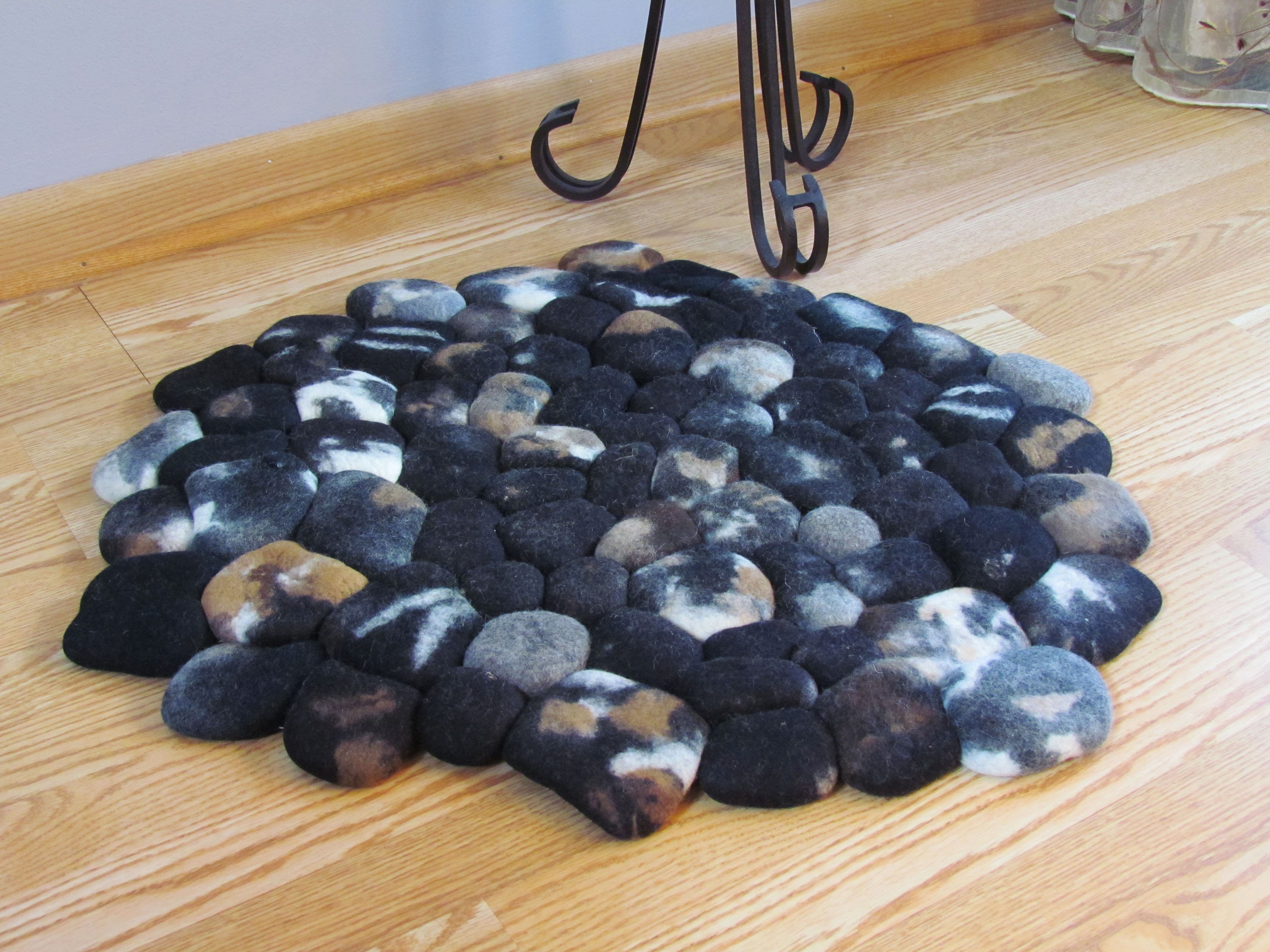 Felt stone rug Felt carpet soft pebbles river stones Etsy