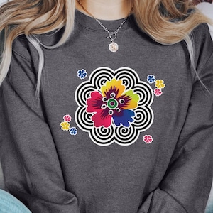 Free Shipping- Hmong Women Elephant Floral Crewneck Sweatshirt Hmong Clothes for Her Hmong Shirt Hmong Graduation Hmong Gift Hmoob