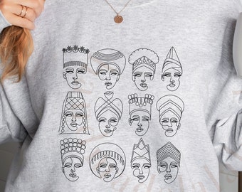 FREE SHIPPING - Strong Hmong Woman Distressed Crewneck Sweater, Hmong Clothes, Hmong Gift for Her, Hmong Mom