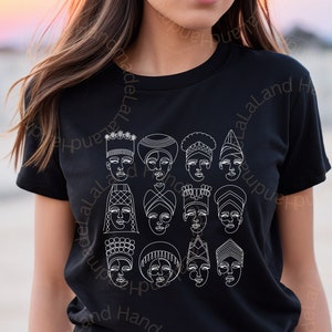 FREE SHIPPING- Hmong Woman Faces and Hat Tshirt, Hmong Gift for Her, Hmong Clothes, Hmong Mom, Hmong Sister, Hmong Woman