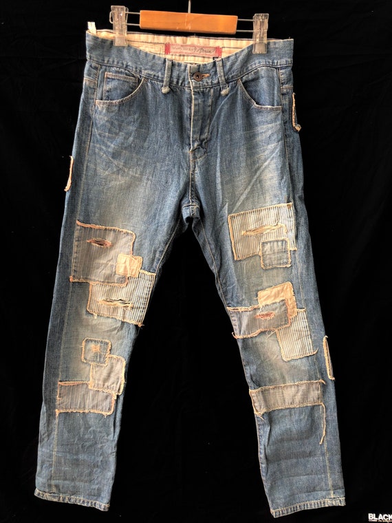 Vintage Balcony&Bag Patchwork Destroyers Jeans