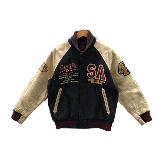 Vintage Smith's American Leather patchwork Varsity