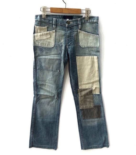Vintage Rare! Kenzo Patchwork Design Jeans Size 30